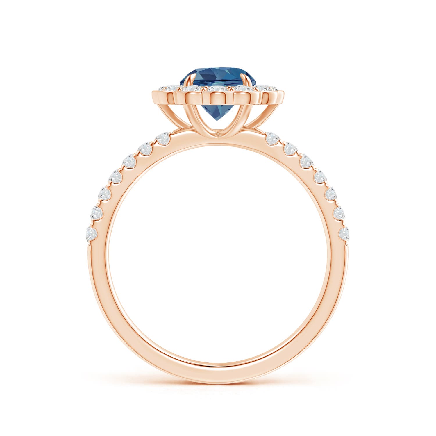 A - London Blue Topaz / 1.47 CT / 14 KT Rose Gold