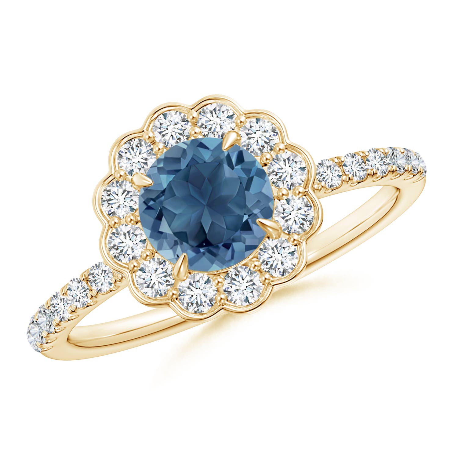 A - London Blue Topaz / 1.47 CT / 14 KT Yellow Gold