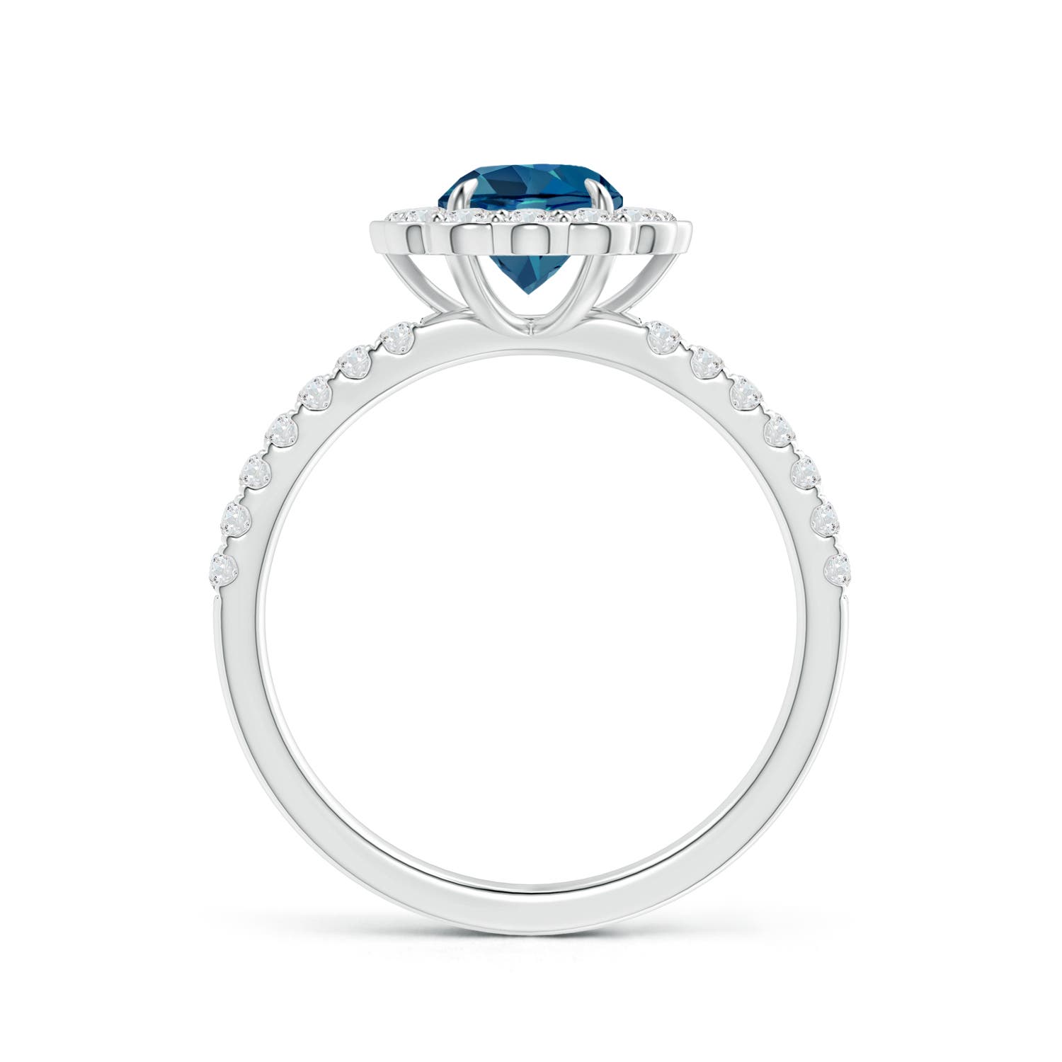 AAA - London Blue Topaz / 1.47 CT / 14 KT White Gold