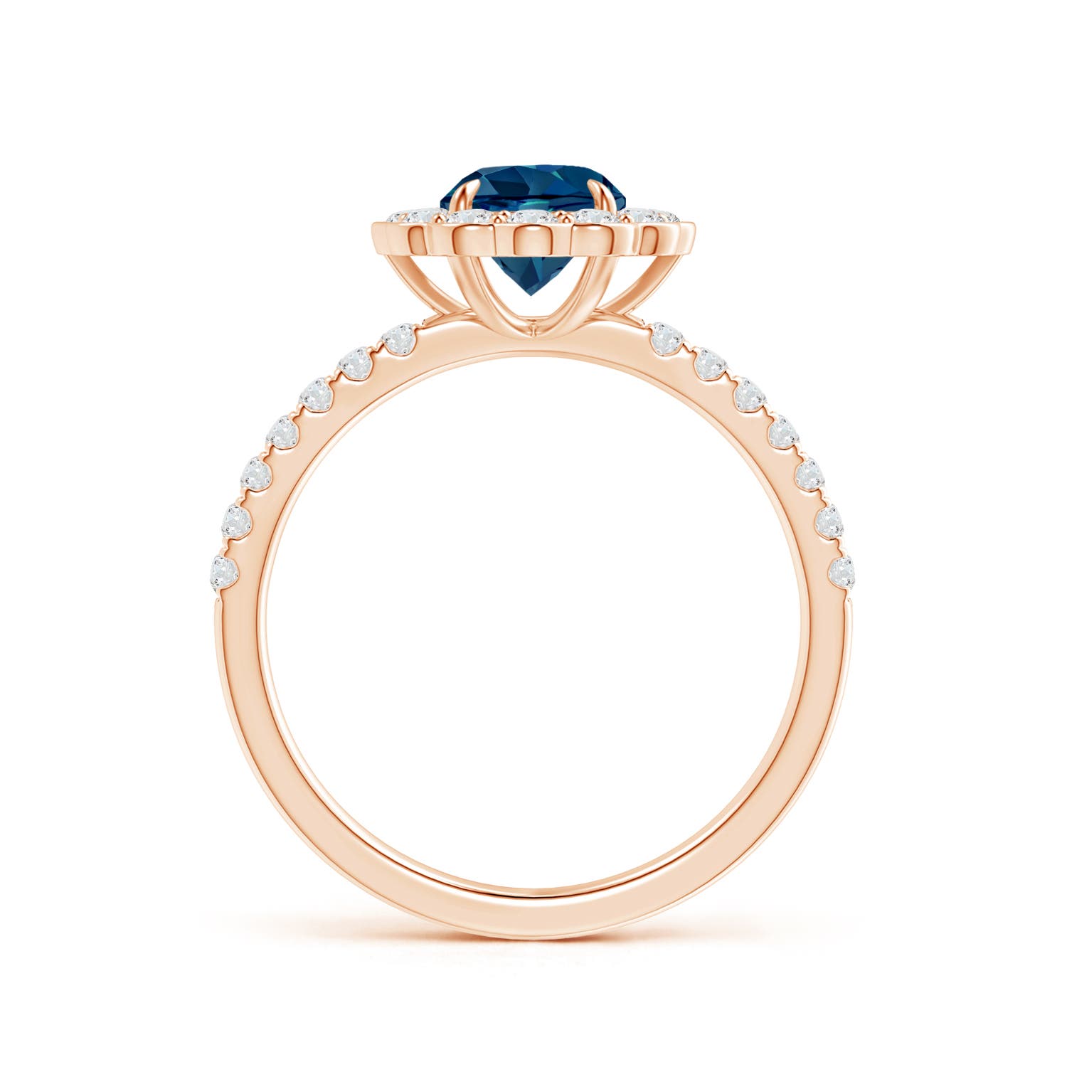 AAAA - London Blue Topaz / 1.47 CT / 14 KT Rose Gold