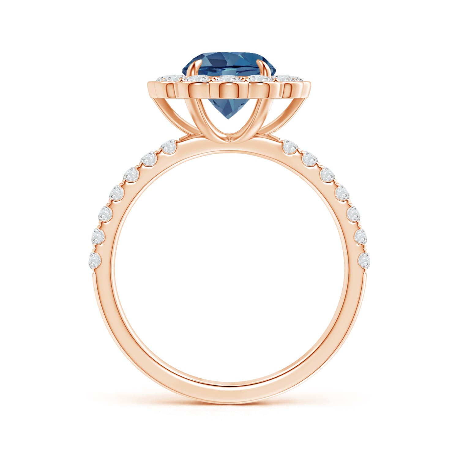 A - London Blue Topaz / 2.21 CT / 14 KT Rose Gold