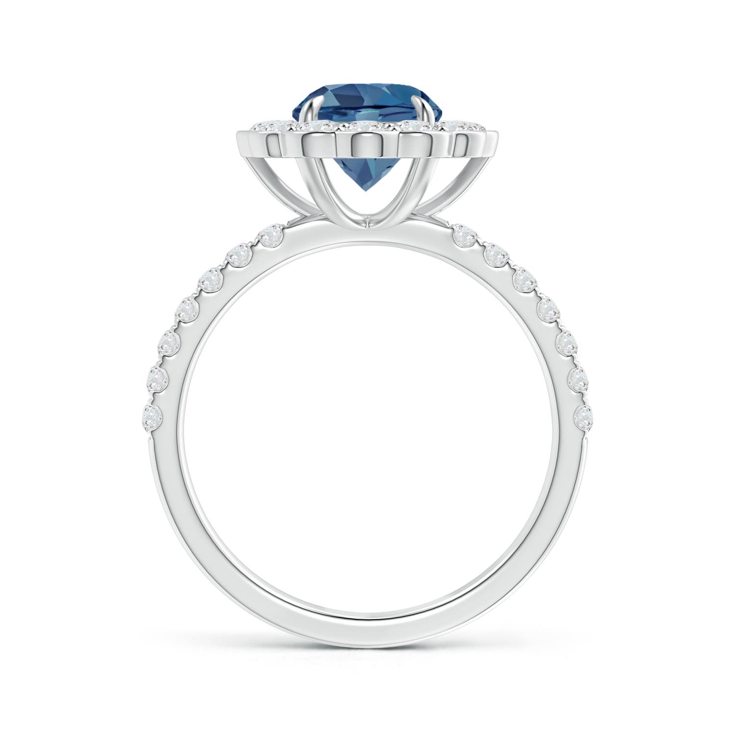 A - London Blue Topaz / 2.21 CT / 14 KT White Gold