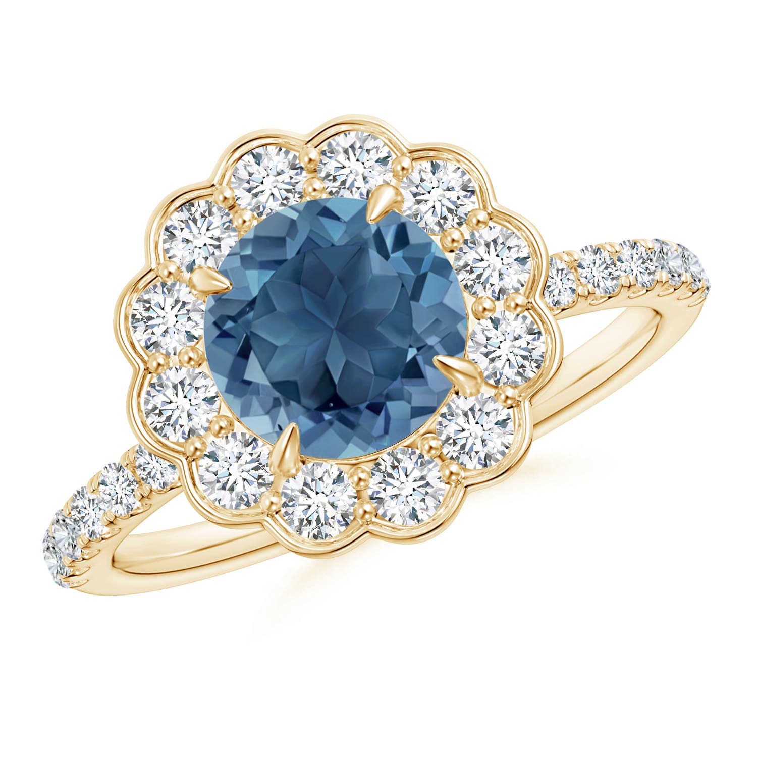 A - London Blue Topaz / 2.21 CT / 14 KT Yellow Gold