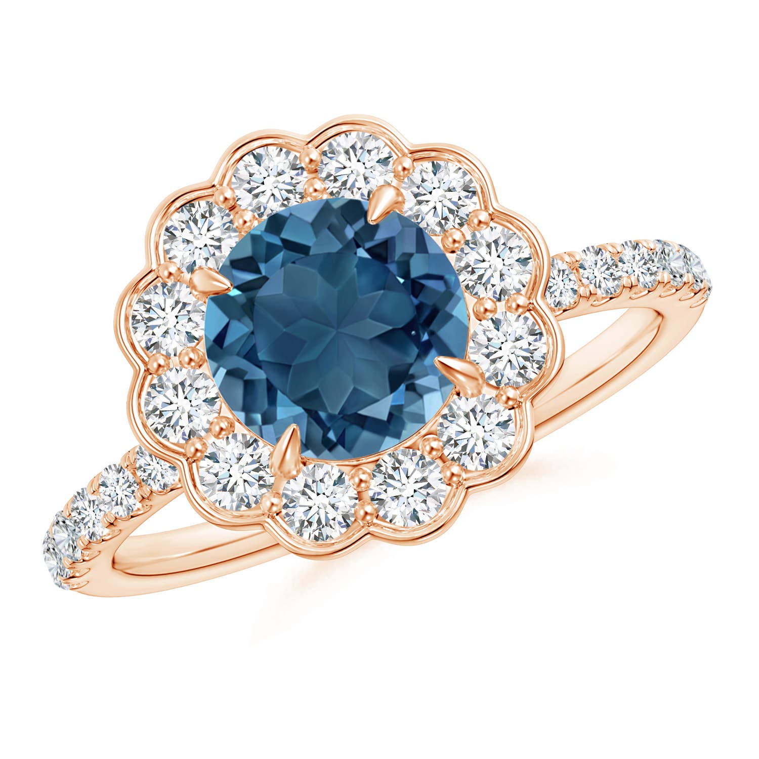 AA - London Blue Topaz / 2.21 CT / 14 KT Rose Gold