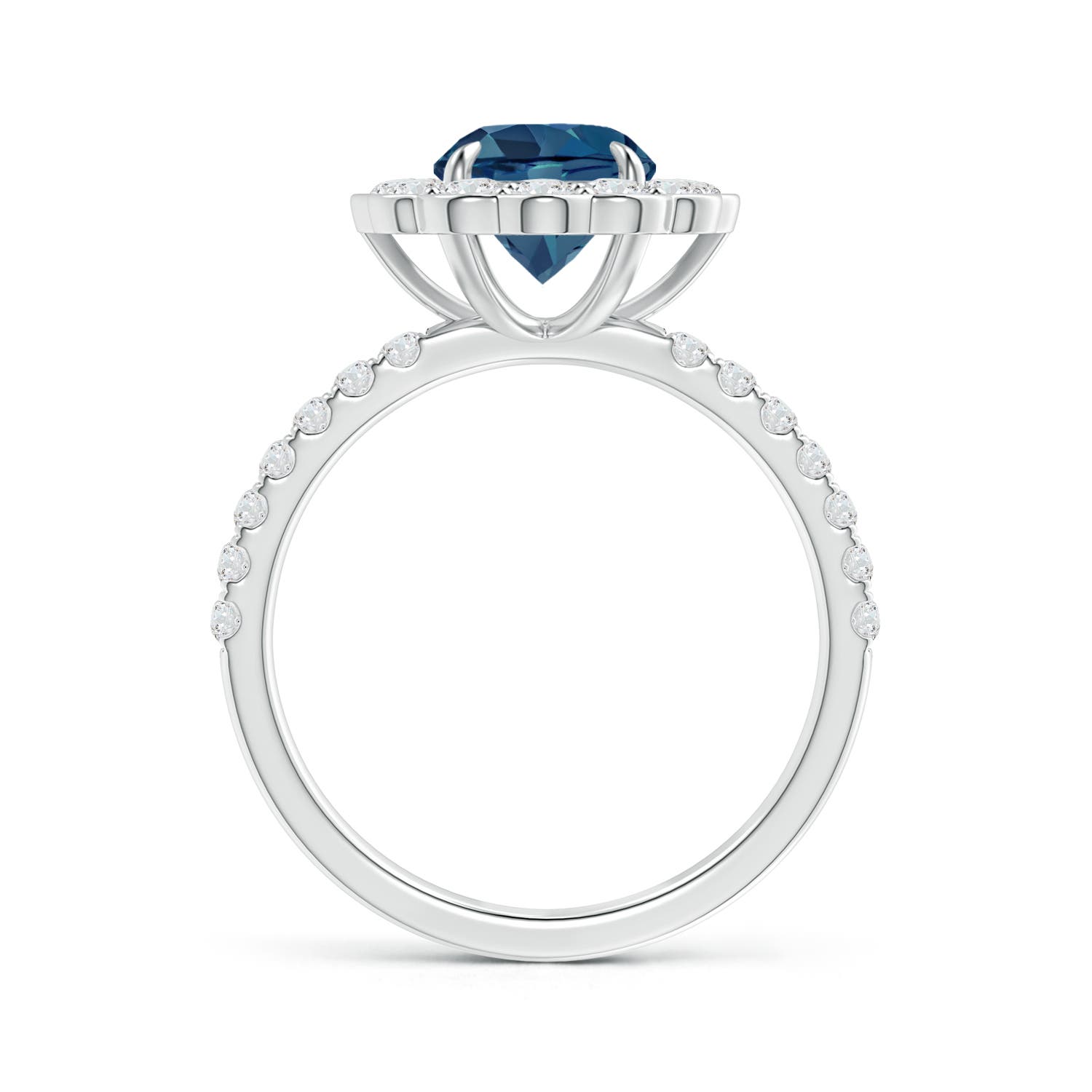 AA - London Blue Topaz / 2.21 CT / 14 KT White Gold