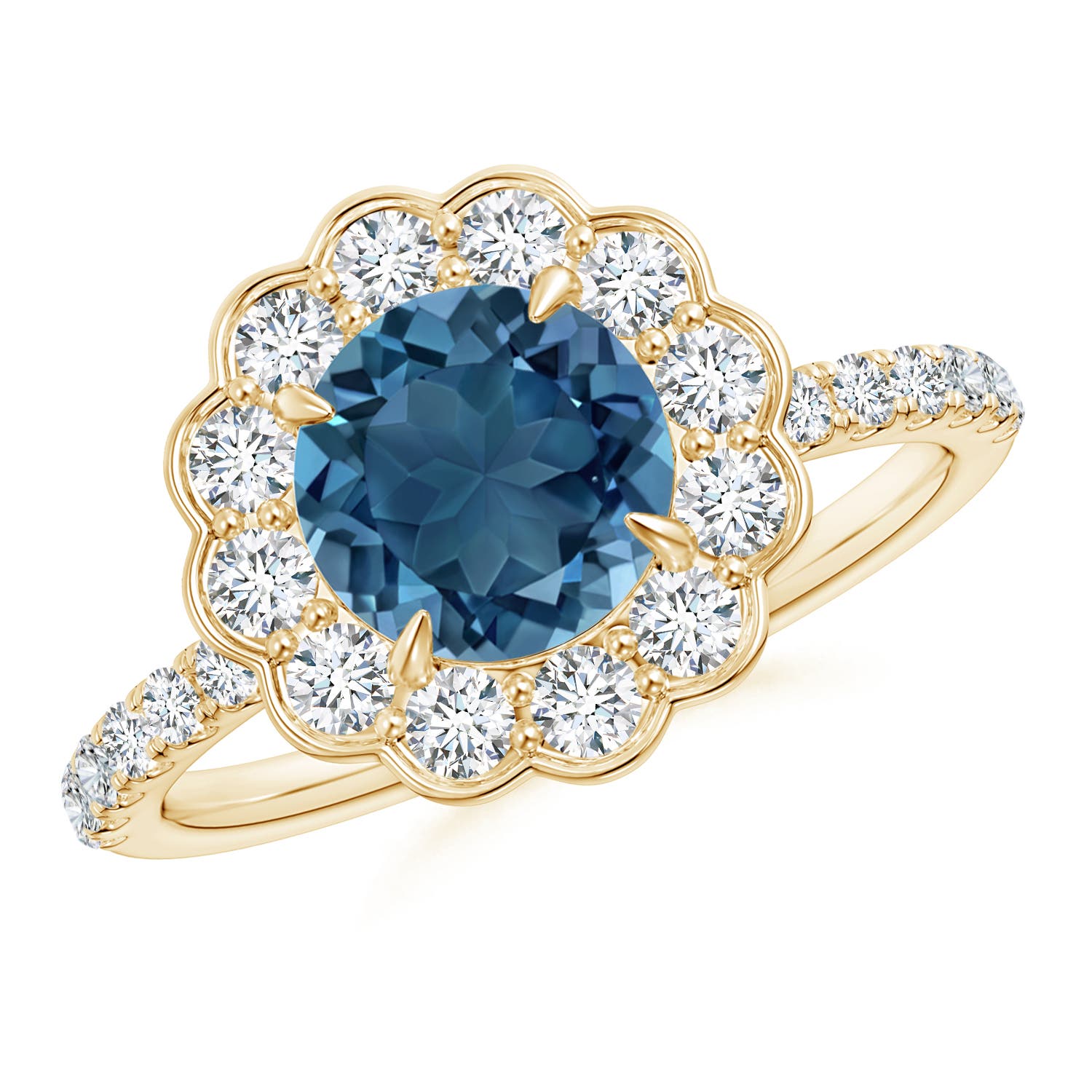 AA - London Blue Topaz / 2.21 CT / 14 KT Yellow Gold