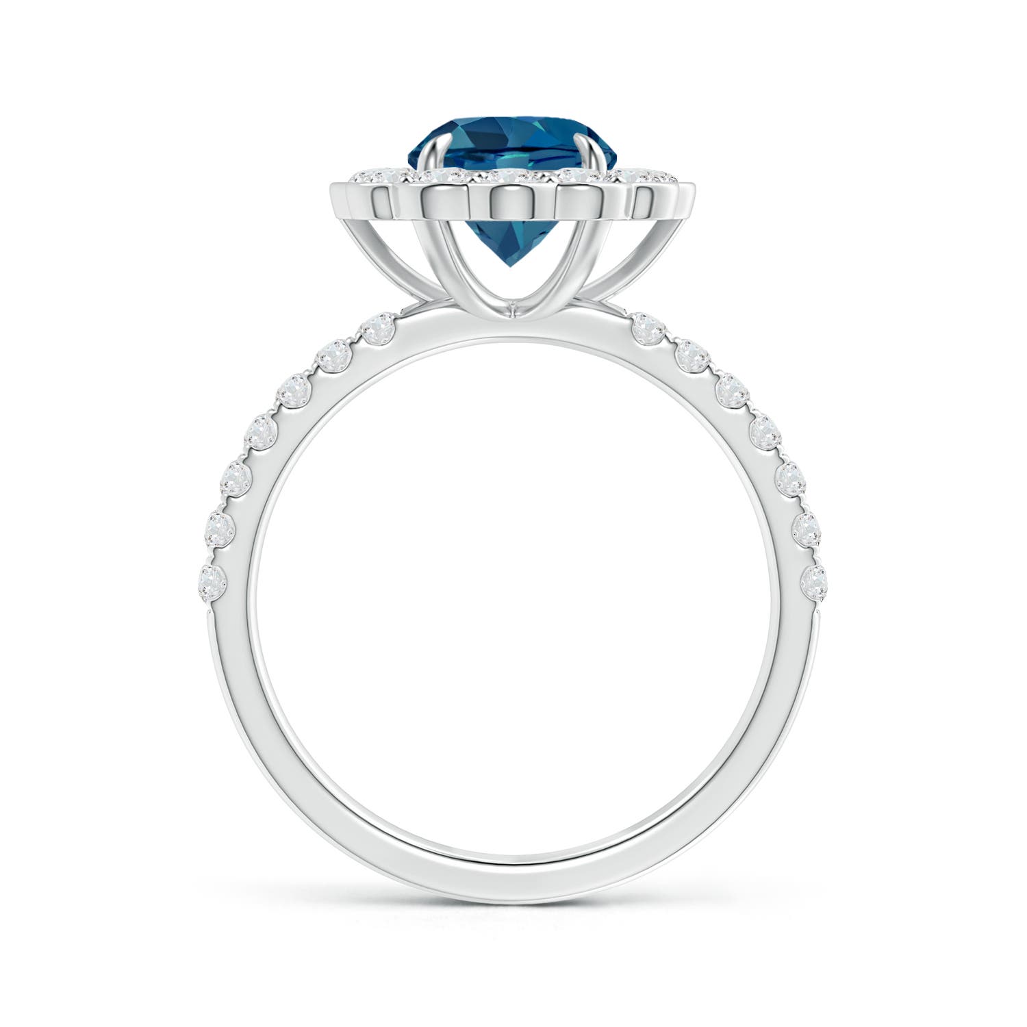 AAA - London Blue Topaz / 2.21 CT / 14 KT White Gold