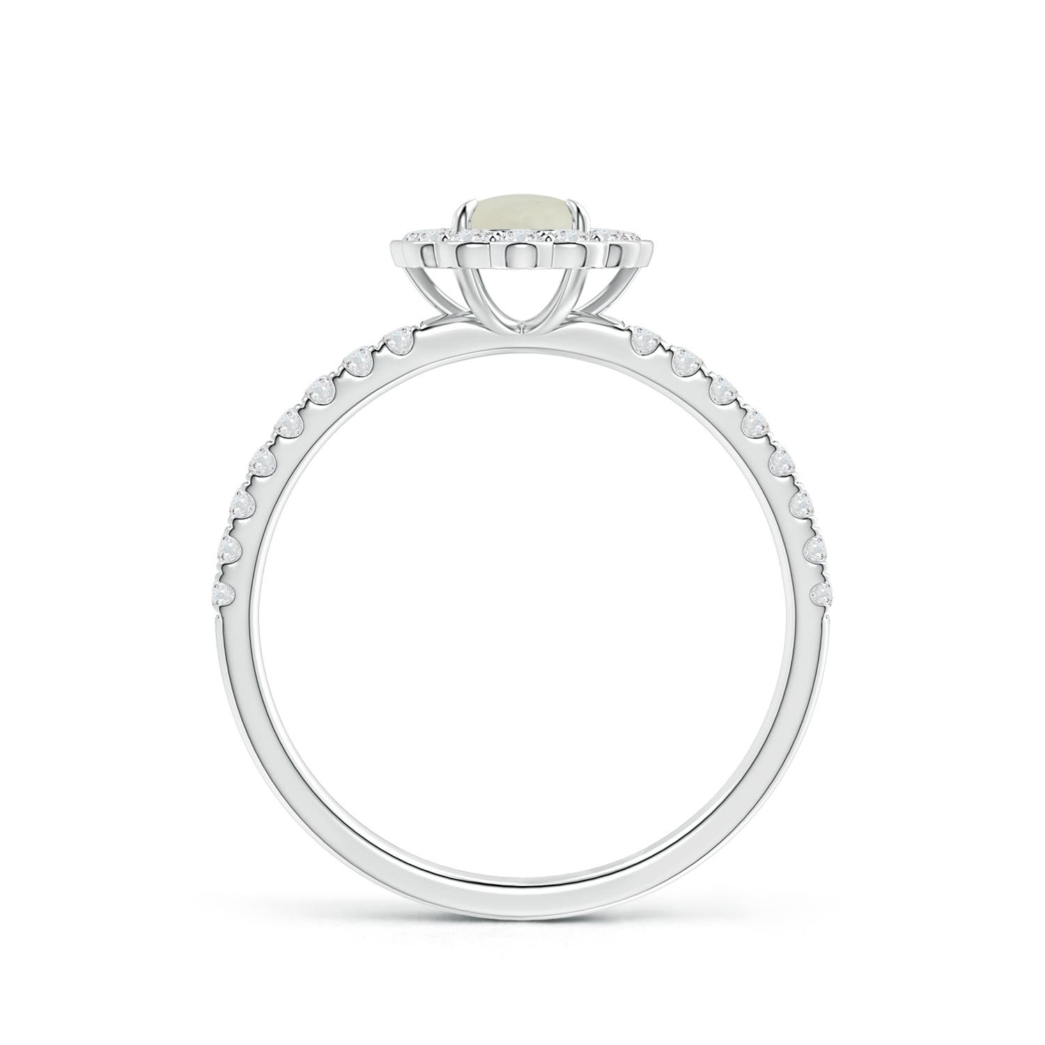 AA - Moonstone / 0.75 CT / 14 KT White Gold