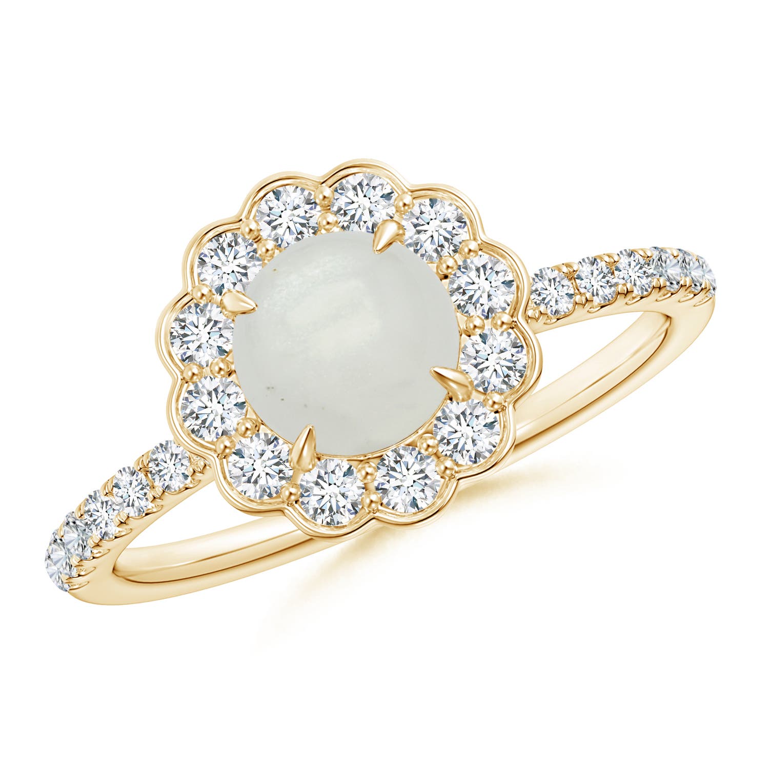 A - Moonstone / 1.32 CT / 14 KT Yellow Gold