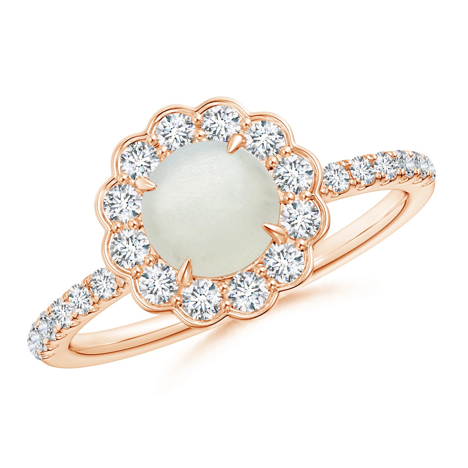 AA - Moonstone / 1.32 CT / 14 KT Rose Gold