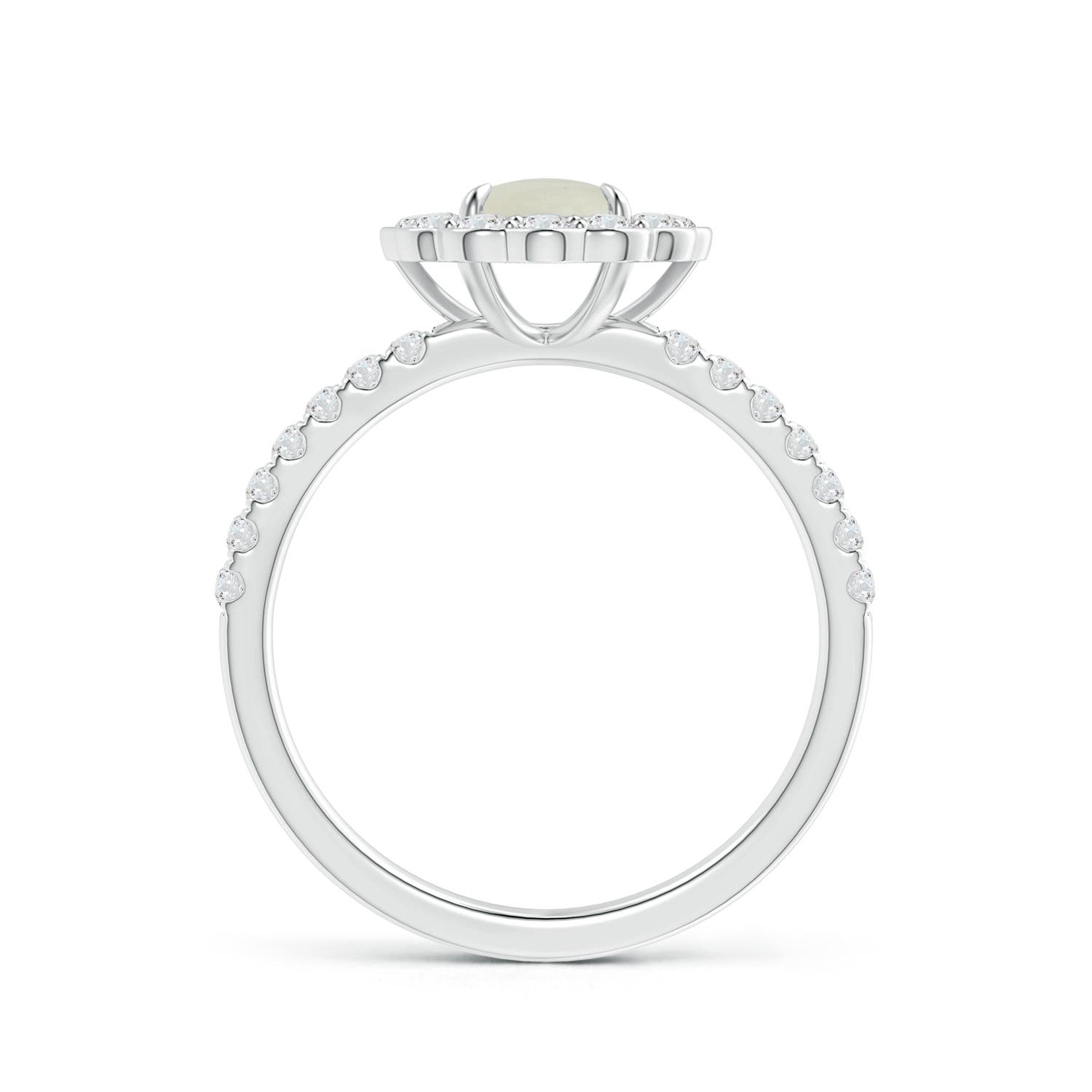 AA - Moonstone / 1.32 CT / 14 KT White Gold