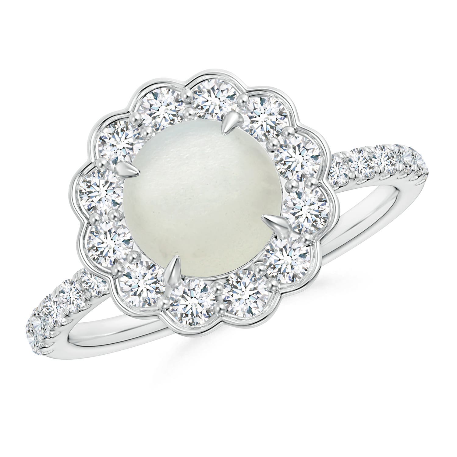 AA - Moonstone / 1.91 CT / 14 KT White Gold