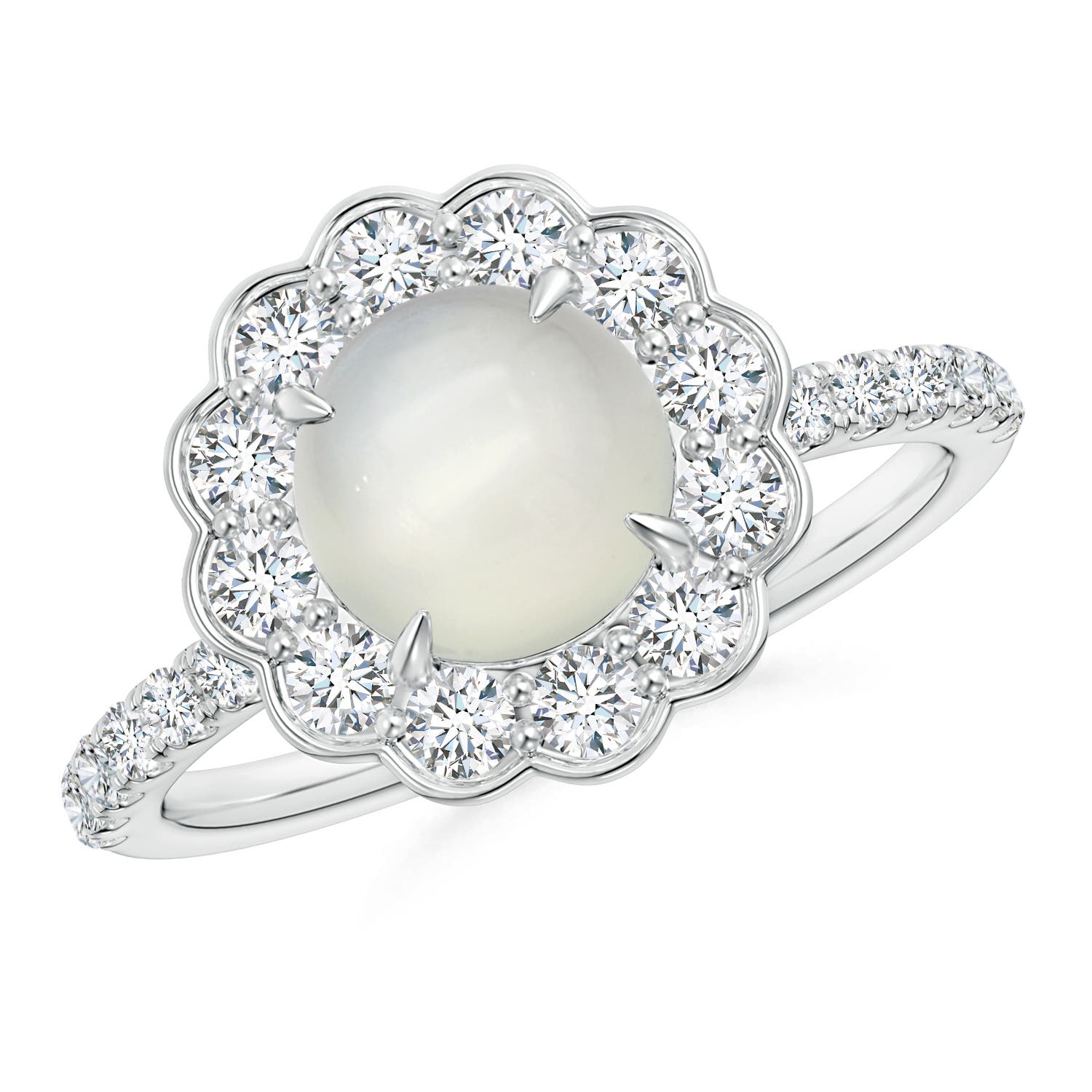 AAA - Moonstone / 1.91 CT / 14 KT White Gold