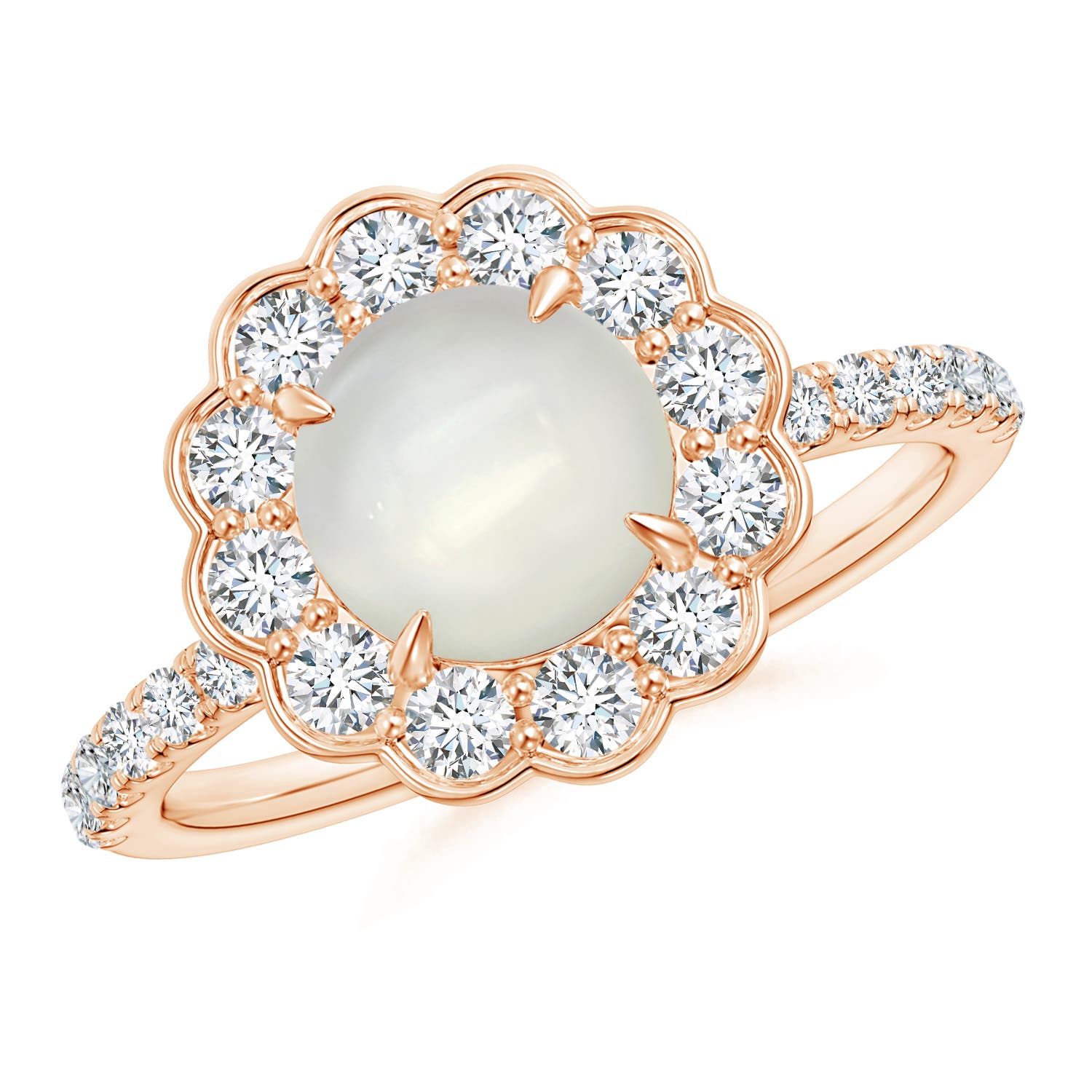 AAAA - Moonstone / 1.91 CT / 14 KT Rose Gold