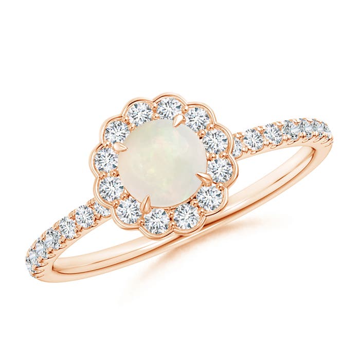 A - Opal / 0.63 CT / 14 KT Rose Gold