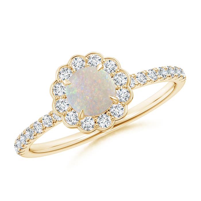 AA - Opal / 0.63 CT / 14 KT Yellow Gold