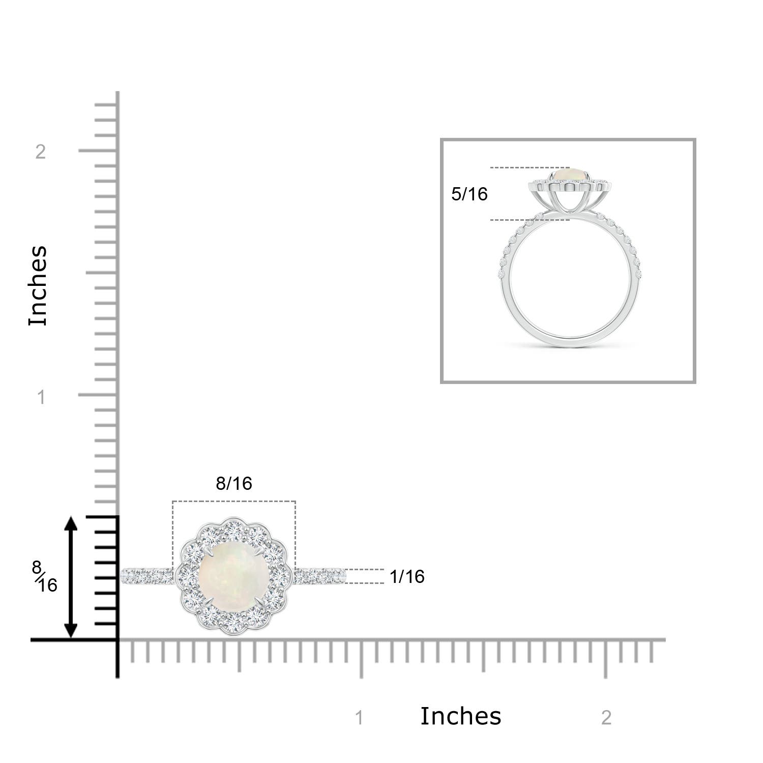 A - Opal / 1.41 CT / 14 KT White Gold