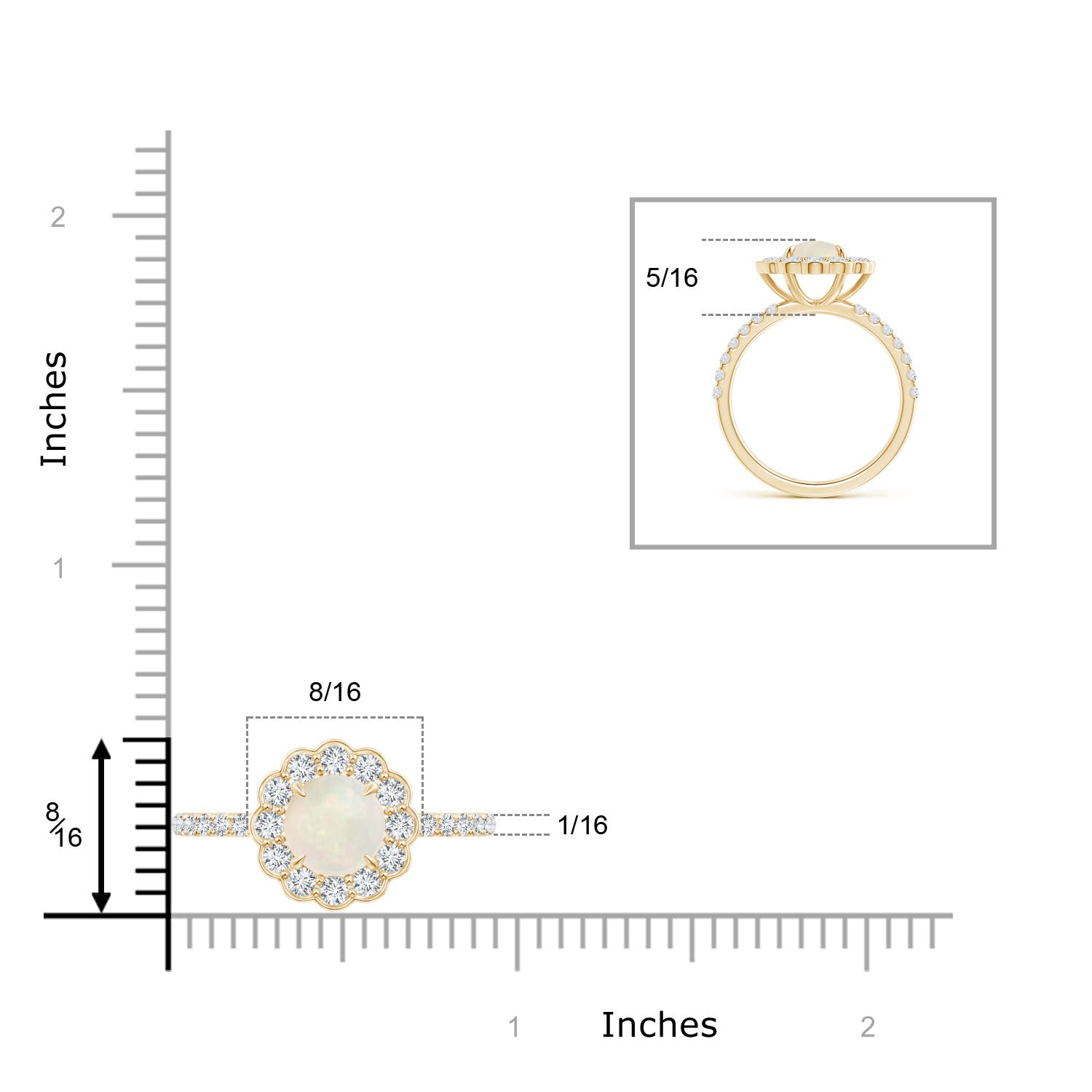 A - Opal / 1.41 CT / 14 KT Yellow Gold