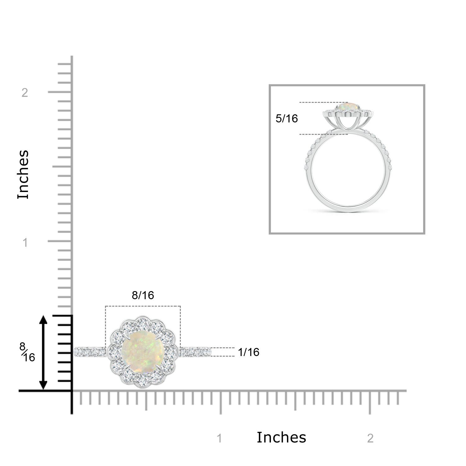 AAA - Opal / 1.41 CT / 14 KT White Gold