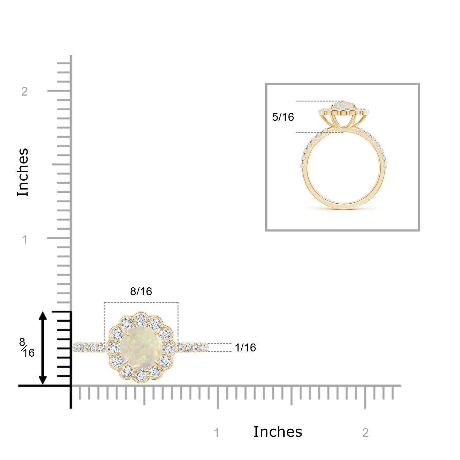 AAA - Opal / 1.41 CT / 14 KT Yellow Gold