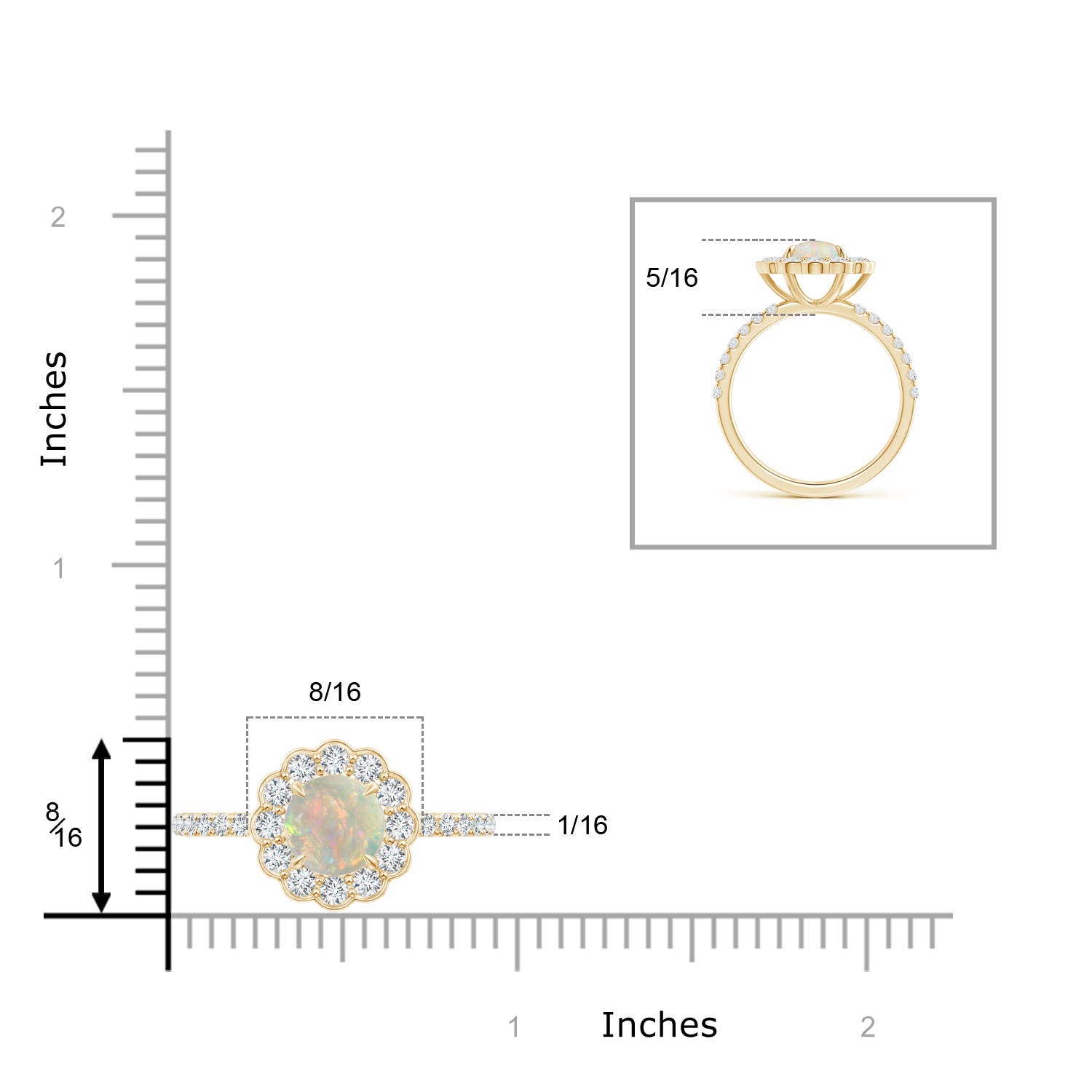 AAAA - Opal / 1.41 CT / 14 KT Yellow Gold