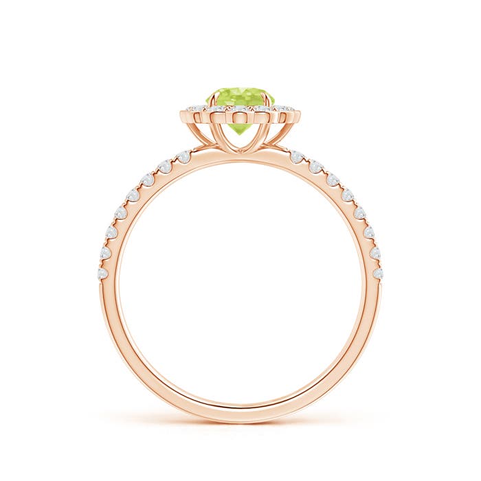 A - Peridot / 0.85 CT / 14 KT Rose Gold