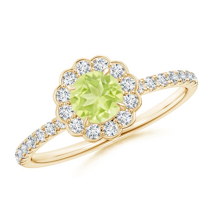 A - Peridot / 0.85 CT / 14 KT Yellow Gold