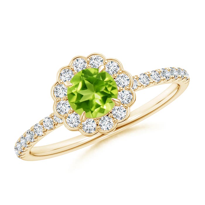 AAA - Peridot / 0.85 CT / 14 KT Yellow Gold