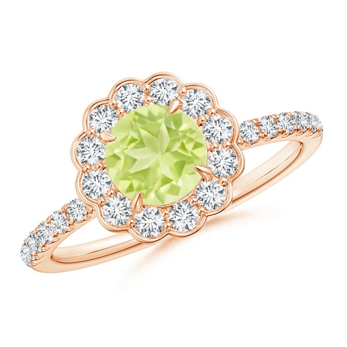 A - Peridot / 1.47 CT / 14 KT Rose Gold