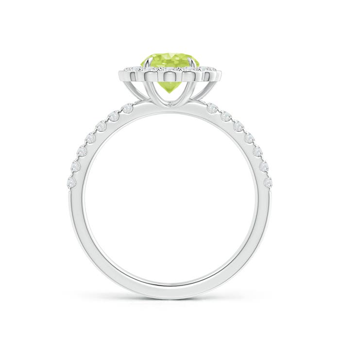 A - Peridot / 1.47 CT / 14 KT White Gold