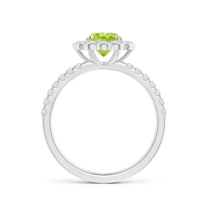 AA - Peridot / 1.47 CT / 14 KT White Gold