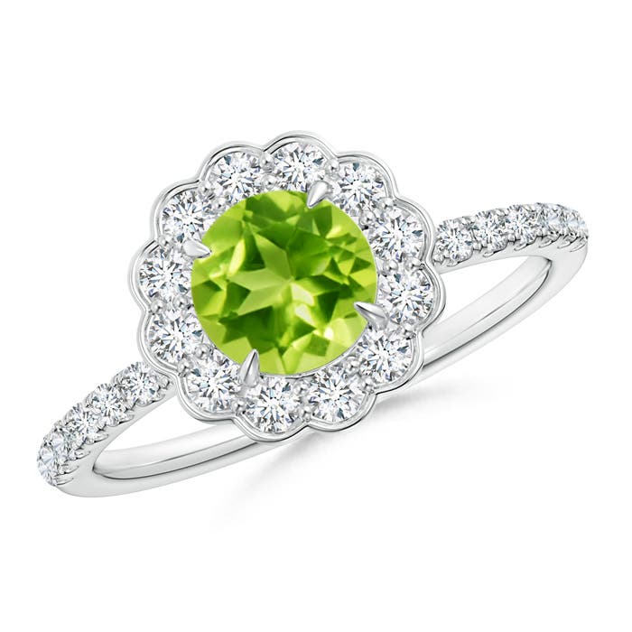 AAA - Peridot / 1.47 CT / 14 KT White Gold