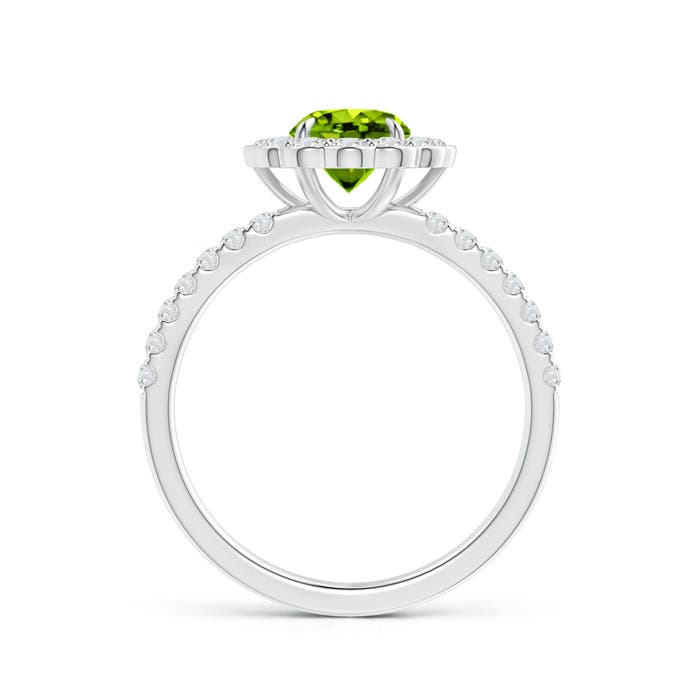 AAAA - Peridot / 1.47 CT / 14 KT White Gold