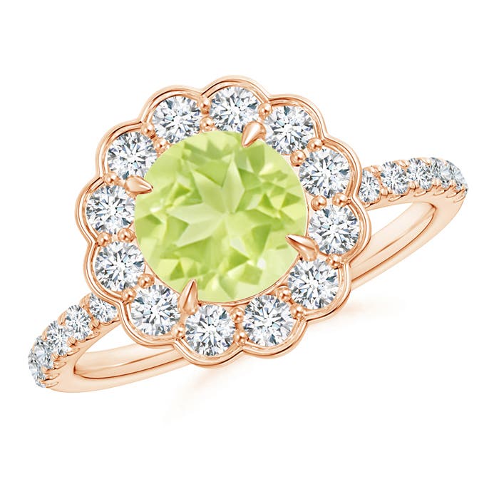 A - Peridot / 2.06 CT / 14 KT Rose Gold