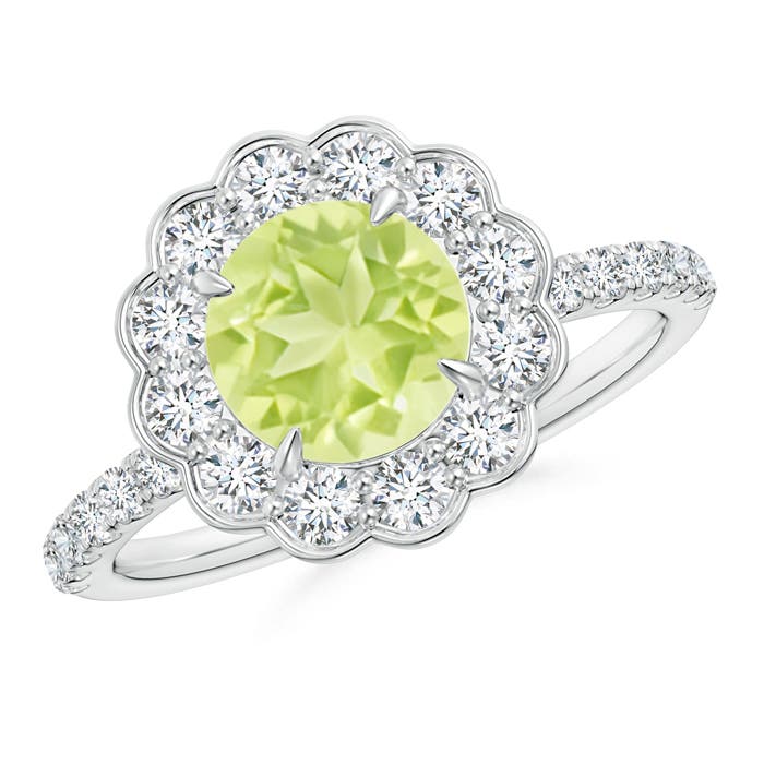 A - Peridot / 2.06 CT / 14 KT White Gold