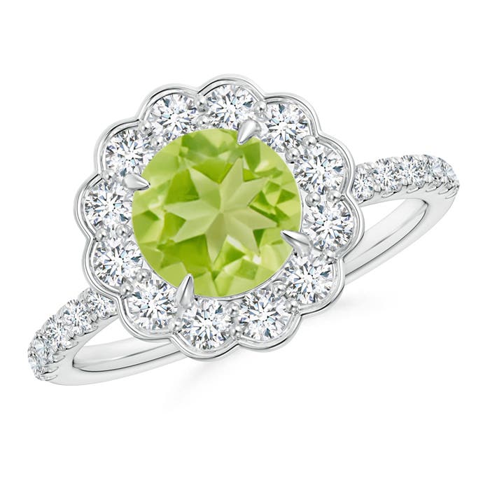 AA - Peridot / 2.06 CT / 14 KT White Gold