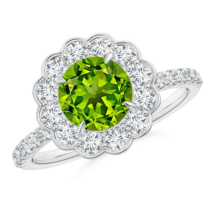 AAAA - Peridot / 2.06 CT / 14 KT White Gold