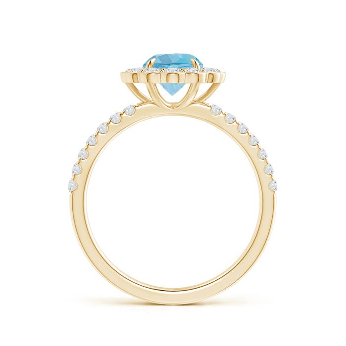 A - Swiss Blue Topaz / 1.47 CT / 14 KT Yellow Gold