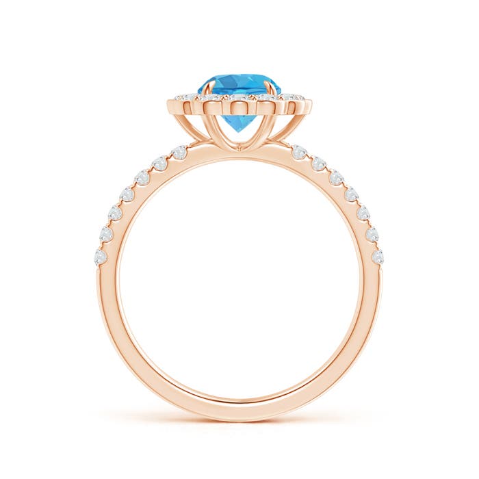 AA - Swiss Blue Topaz / 1.47 CT / 14 KT Rose Gold