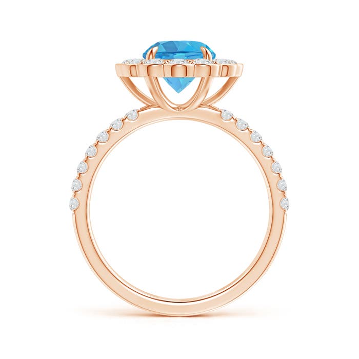 AA - Swiss Blue Topaz / 2.21 CT / 14 KT Rose Gold