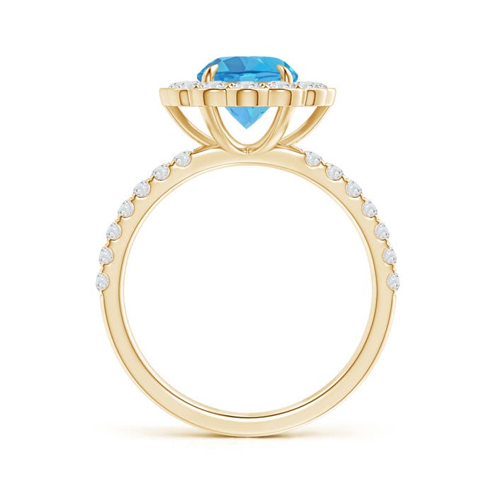 AA - Swiss Blue Topaz / 2.21 CT / 14 KT Yellow Gold