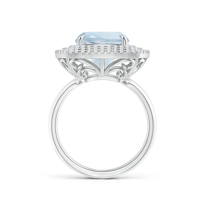 A - Aquamarine / 4.1 CT / 14 KT White Gold