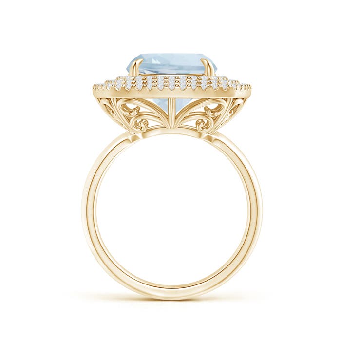 A - Aquamarine / 4.1 CT / 14 KT Yellow Gold