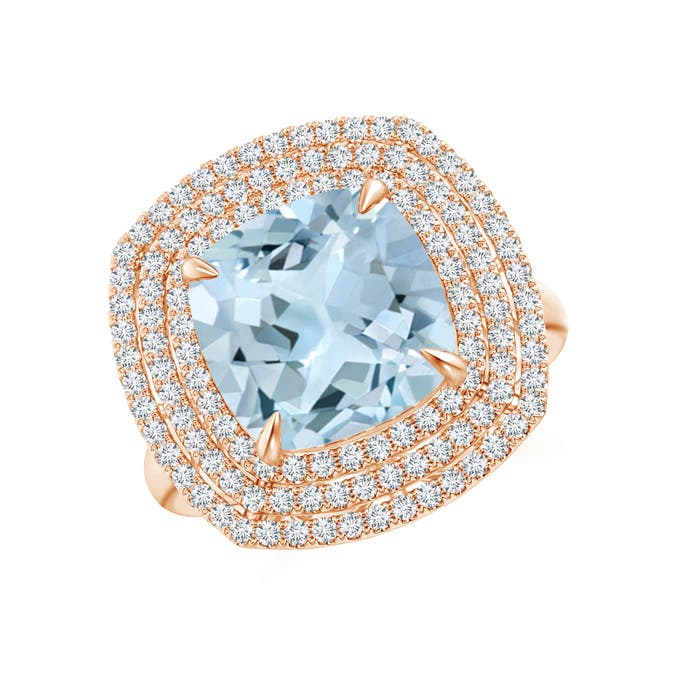 AA - Aquamarine / 4.1 CT / 14 KT Rose Gold