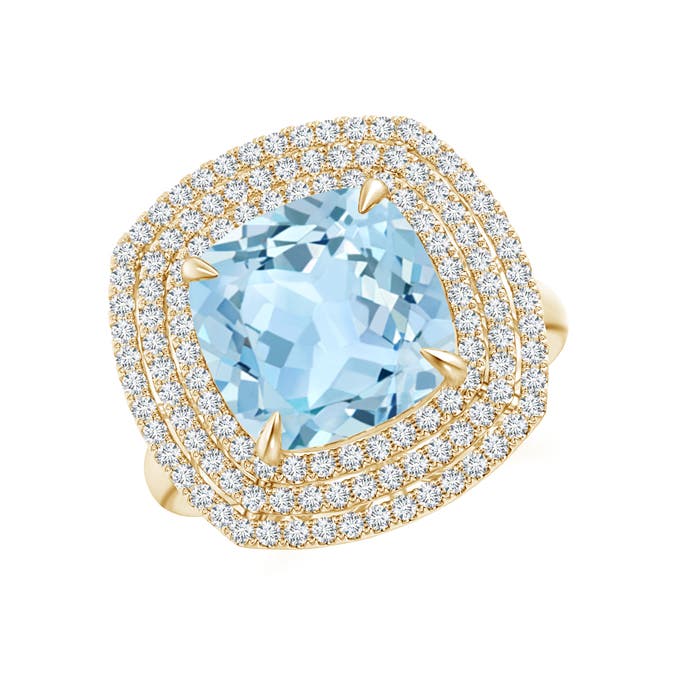 AAA - Aquamarine / 4.1 CT / 14 KT Yellow Gold