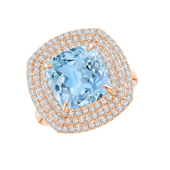 AAAA - Aquamarine / 4.1 CT / 14 KT Rose Gold