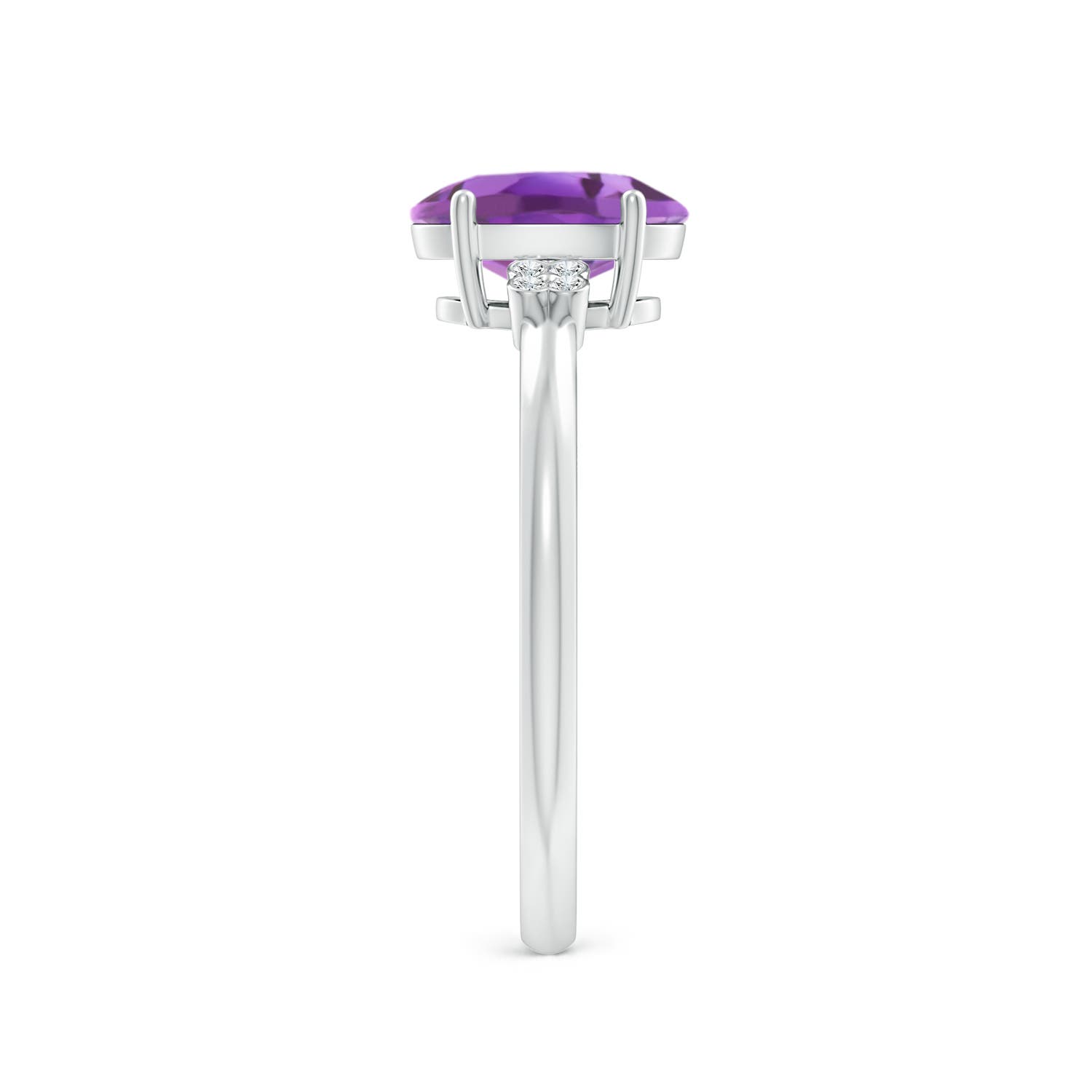 A- Amethyst / 1.2 CT / 14 KT White Gold