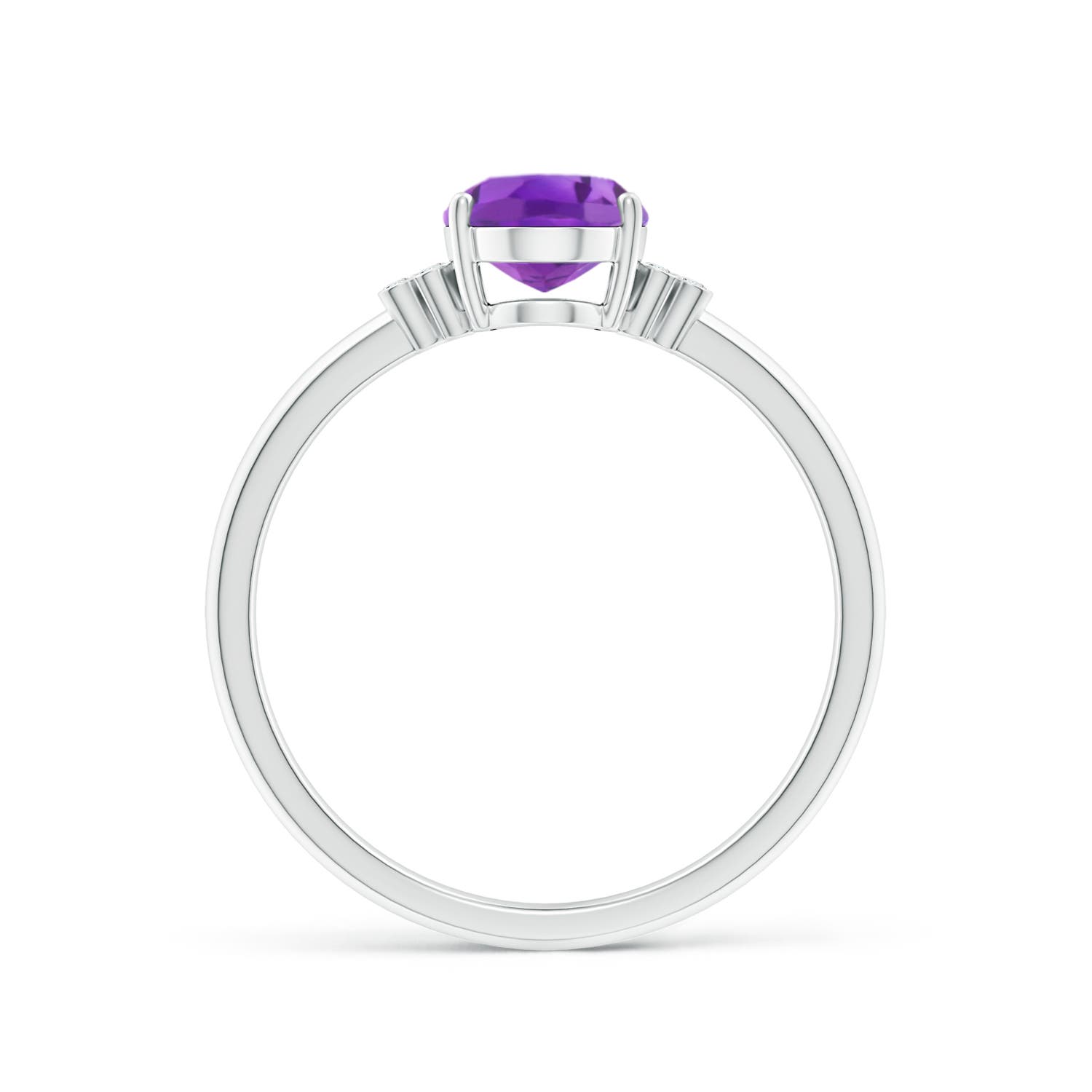 AA- Amethyst / 1.2 CT / 14 KT White Gold