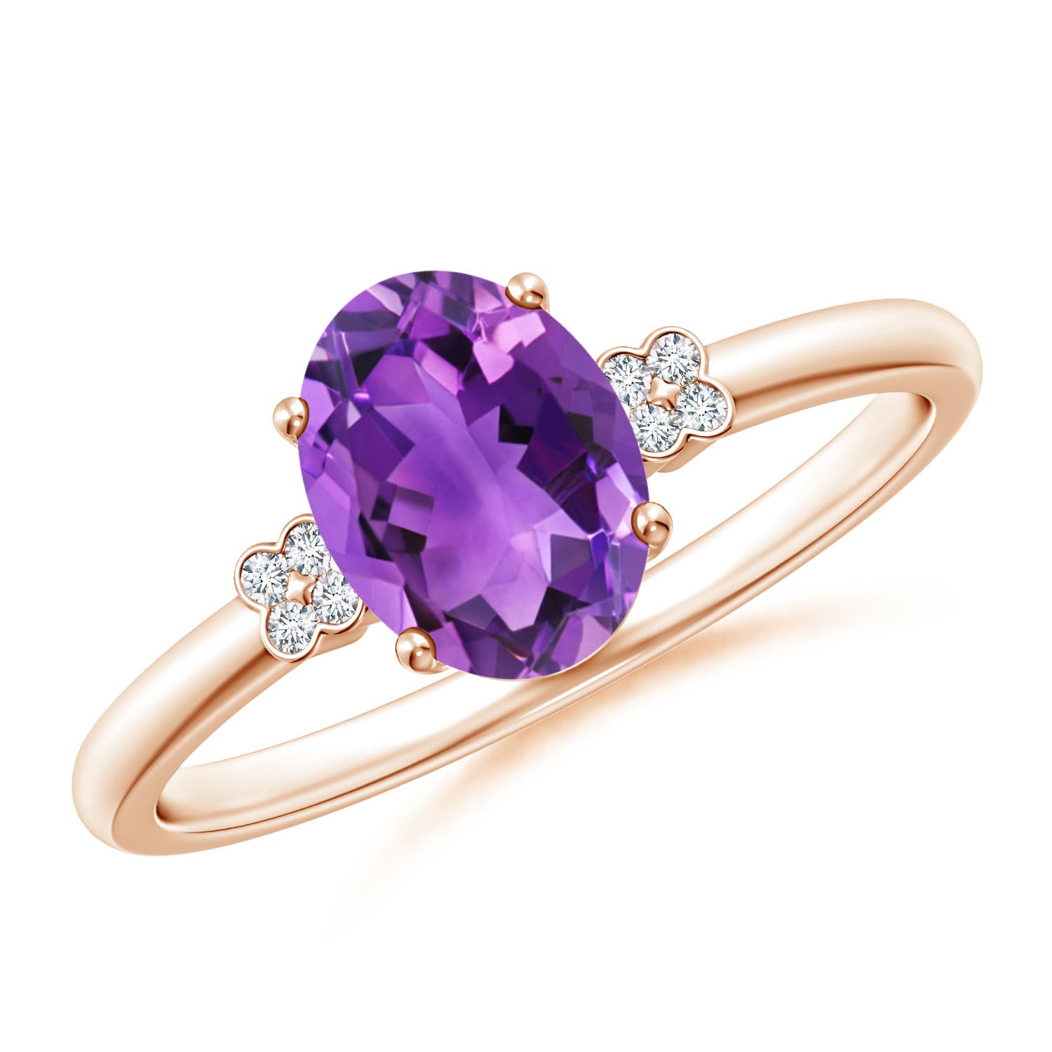 AAA - Amethyst / 1.2 CT / 14 KT Rose Gold