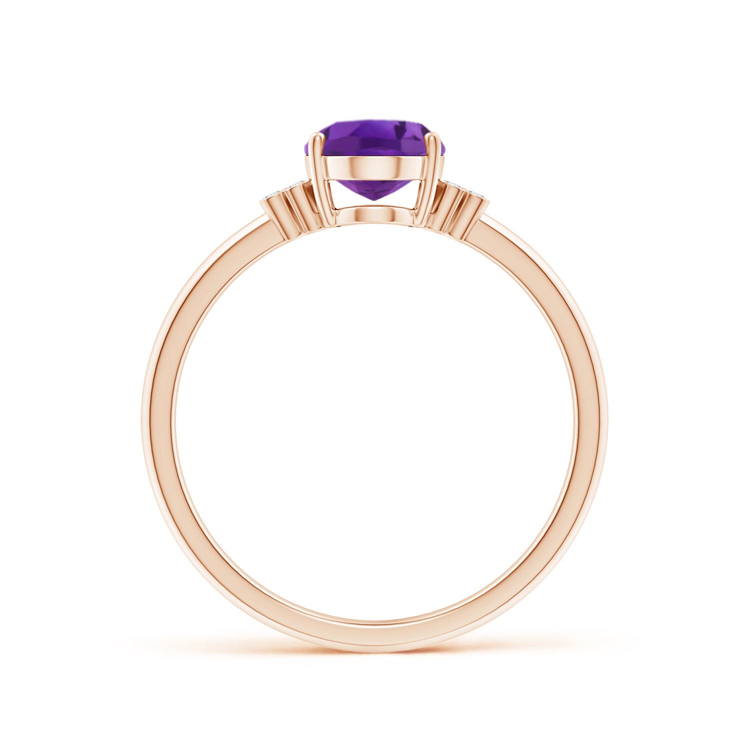 AAA- Amethyst / 1.2 CT / 14 KT Rose Gold